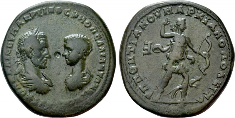 MOESIA INFERIOR. Marcianopolis. Macrinus, with Diadumenian (217-218). Ae. 

Ob...