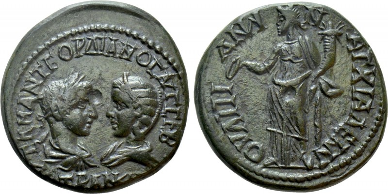 THRACE. Anchialus. Gordian III, with Tranquillina (238-244). Ae. 

Obv: AVT K ...