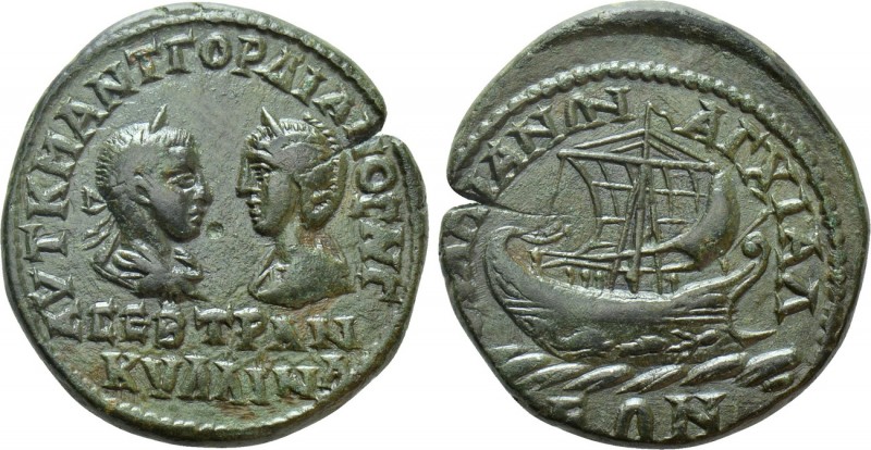 THRACE. Anchialus. Gordian III, with Tranquillina (238-244). Ae.

Obv: AVT K M...