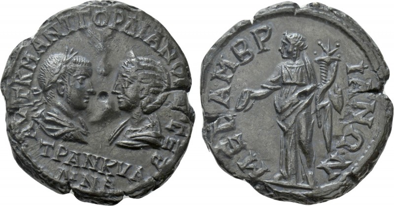 THRACE. Mesambria. Gordian III with Tranquillina (238-244). Ae. 

Obv: AVT K M...
