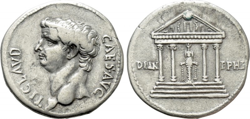 IONIA. Ephesus. Claudius (41-54). Cistophorus.

Obv: TI CLAVD CAES AVG.
Bare ...
