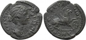 IONIA. Smyrna. Faustina II (Augusta, 147-176). Ae. Theudianos, strategos
