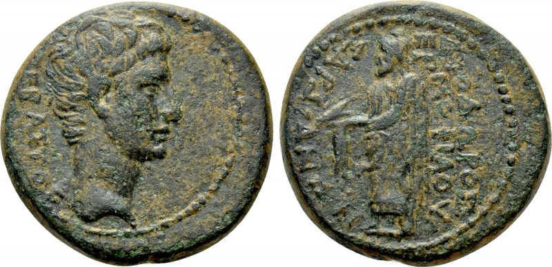 LYDIA. Sardeis. Augustus (27 BC-AD 14). Ae. 

Obv: ΣEBAΣTOY. 
Bare head right...