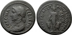 PHRYGIA. Eucarpea. Sabina (Augusta, 128-136/7). Ae. Pedia Secunda, epimeletheisa