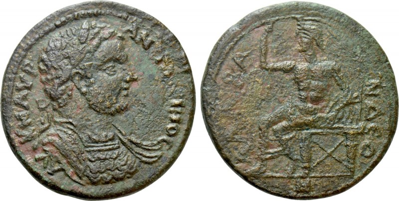 CARIA. Alabanda. Caracalla (198-217). Ae. 

Obv: ΑΥ Κ Μ ΑΥΡ ΑΝΤΩΝΕΙΝΟC. 
Laur...