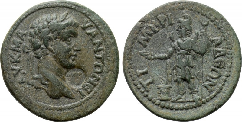 PISIDIA. Timbriada. Caracalla (197-217). Ae. 

Obv: AV K M AV ANTΩNЄIN. 
Laur...