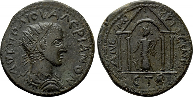 CILICIA. Anemurium. Valerian I (253-260). Ae. Dated RY 2 (254/5). 

Obv: AY K ...