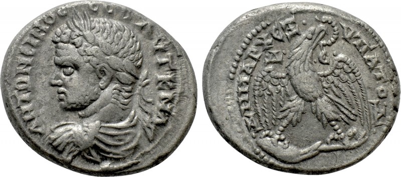 SELEUCIS & PIERIA. Antioch. Caracalla (198-217). Tetradrachm. 

Obv: AVT K M A...