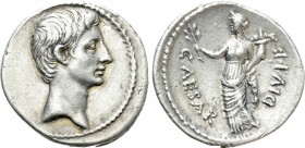 OCTAVIAN. Denarius (32-31 BC). Uncertain Italian mint, possibly Rome