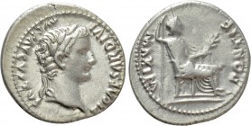 TIBERIUS (14-37). Denarius. Lugdunum. "Tribute Penny" type