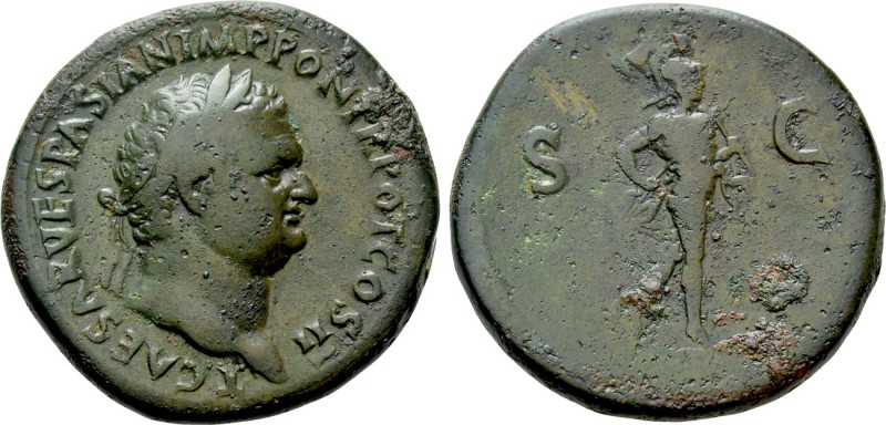 TITUS (Caesar, 69-79). Sestertius. Rome. 

Obv: T CAESAR VESPASIAN IMP PON TR ...