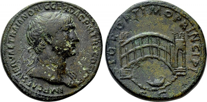 TRAJAN (98-117). Sestertius. Rome. 

Obv: IMP CAES NERVAE TRAIANO AVG GER DAC ...