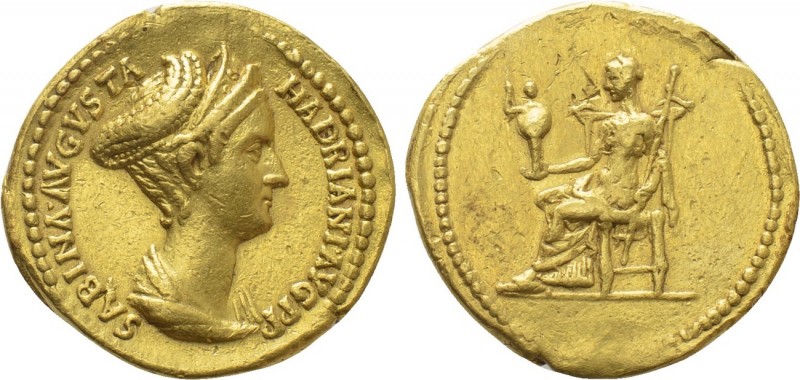 SABINA (Augusta, 128-137). Aureus. Rome. 

Obv: SABINA AVGVSTA HADRIANI AVG P ...