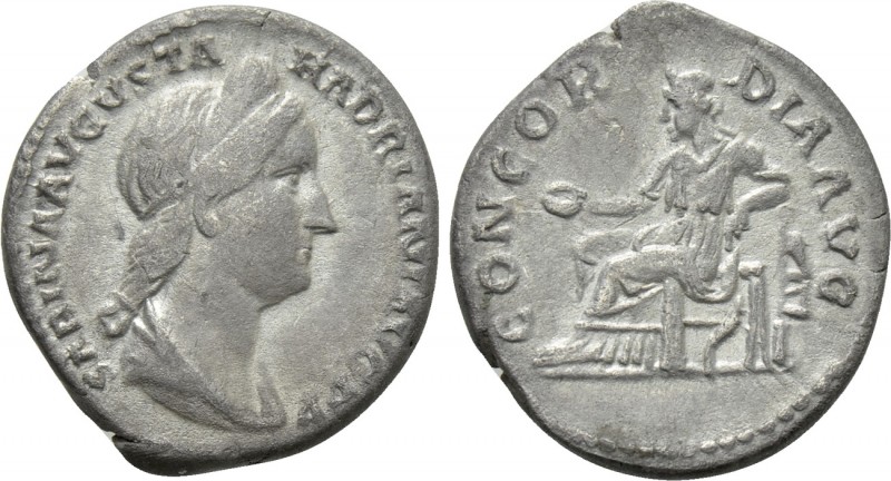 SABINA (Augusta, 138-136/7). Denarius. Rome. 

Obv: SABINA AVGVSTA HADRIANI AV...