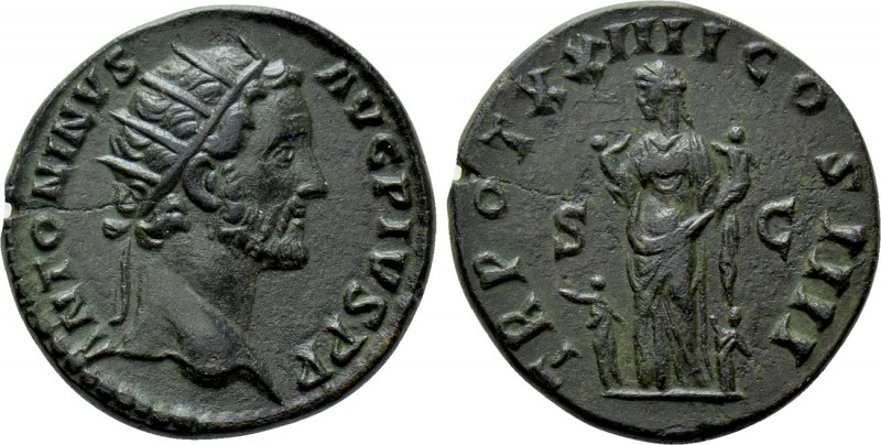 ANTONINUS PIUS (138-161). Dupondius. Rome. 

Obv: ANTONINVS AVG PIVS P P. 
Ra...