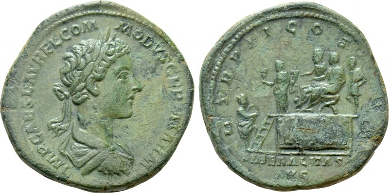 COMMODUS (Caesar, 166-177). Sestertius. Rome. 

Obv: IMP CAES L AVREL COMMODVS...