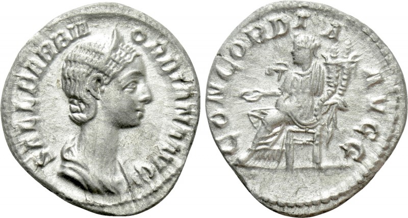 ORBIANA (Augusta, 225-227). Denarius. Rome. 

Obv: SALL BARBIA ORBIANA AVG. 
...