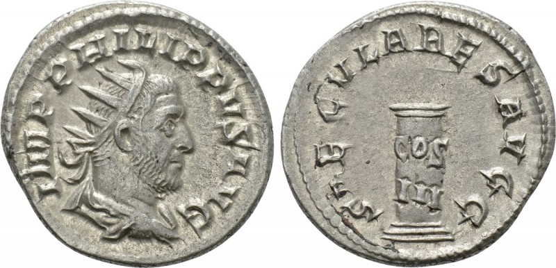 PHILIP I THE ARAB (244-249). Antoninianus. Rome. Saecular Games/ 1000th Annivers...