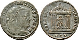 MAXIMIANUS HERCULIUS (Second reign, 307-308). Follis. Aquileia
