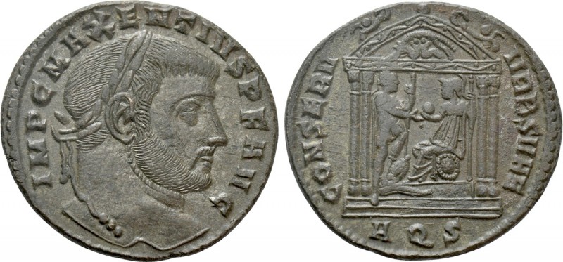 MAXENTIUS (307-312). Follis. Aquileia. 

Obv: IMP C MAXENTIVS P F AVG. 
Laure...