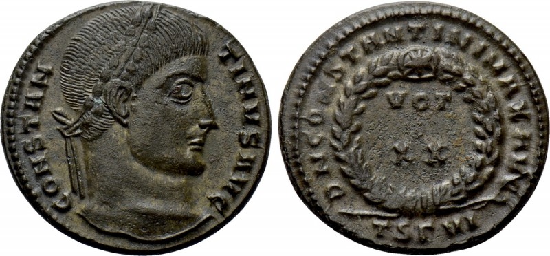 CONSTANTINE I 'THE GREAT' (307/10-337). Follis. Thessalonica.. 

Obv: CONSTANT...