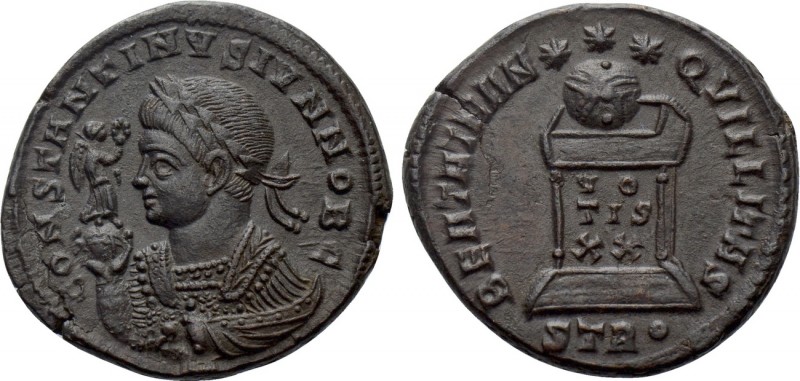 CONSTANTINE II (Caesar, 316-337). Follis. Treveri. 

Obv: CONSTANTINVS IVN NOB...