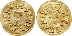 VISIGOTHS. Sisebut (612-621). GOLD Tremissis. Laetera