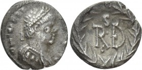 OSTROGOTHS. Witigis (536-540). Quarter Siliqua. Ravenna. In the name of Byzantine emperor Justinian I