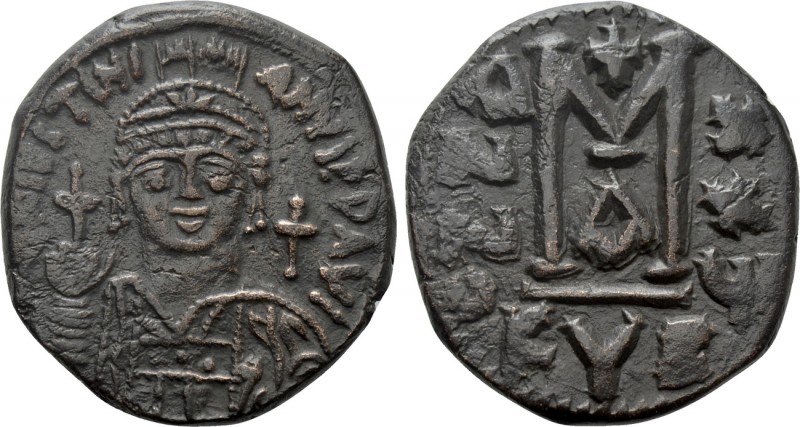 JUSTINIAN I (527-565). Follis. Cyzicus. Dated RY 26 (552/3). 

Obv: D N IVSTIN...