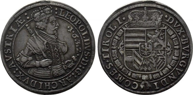 HOLY ROMAN EMPIRE. Archduke Leopold V (1586-1632). Taler (1632). Hall. 

Obv: ...