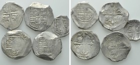 5 Coins of Spain; 8 and 4 Reales