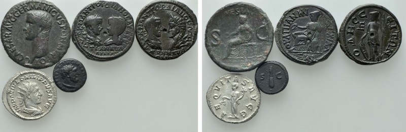 5 Roman Coins . 

Obv: .
Rev: .

. 

Condition: See picture.

Weight: g...