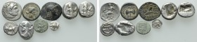 9 Greek Coins; Achaemenids etc