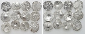 12 Medieval Coins; Most With Countermarks