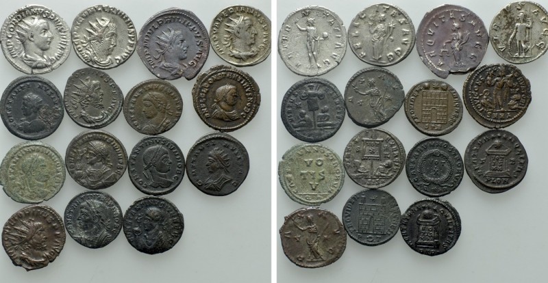 15 Roman Coins; Victorinus; Valerian etc. 

Obv: .
Rev: .

. 

Condition:...