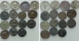 15 Roman Coins; Victorinus; Valerian etc