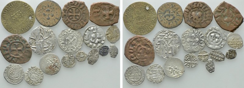 17 Medieval Coins. 

Obv: .
Rev: .

. 

Condition: See picture.

Weight...
