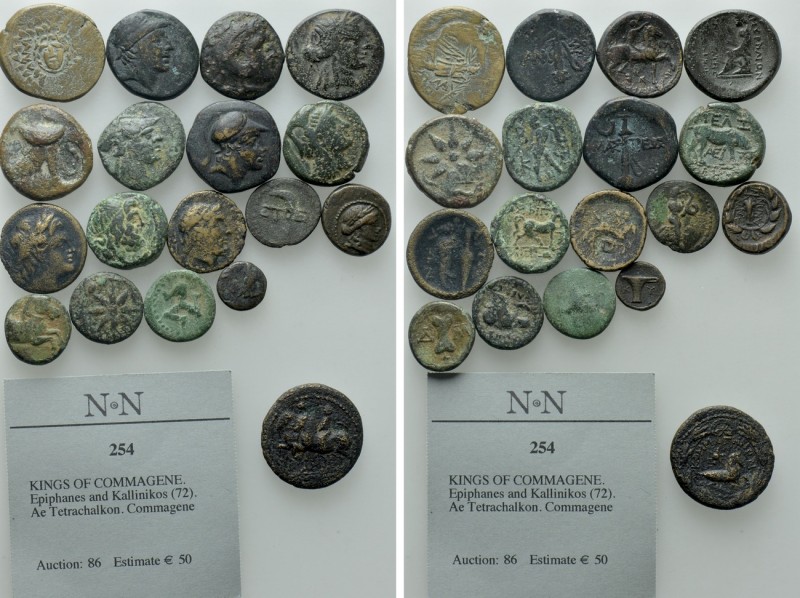 18 Greek Coins. 

Obv: .
Rev: .

. 

Condition: See picture.

Weight: g...