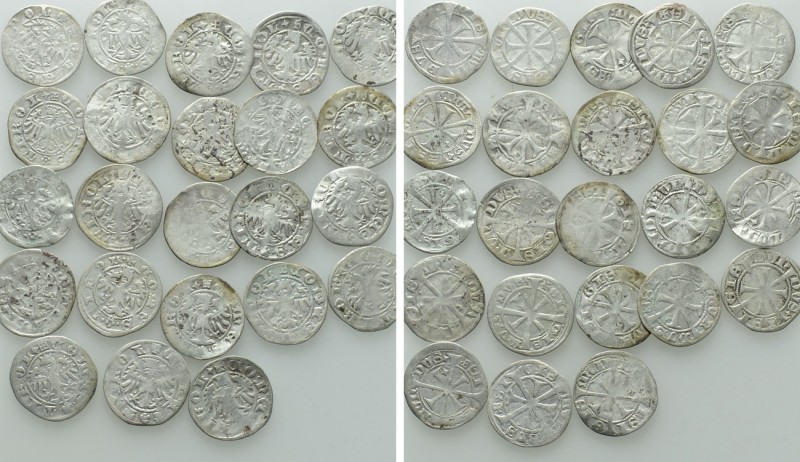 23 Medieval Coins of Tyrol / Etschkreuzer.

Obv: .
Rev: .

.

Condition: ...