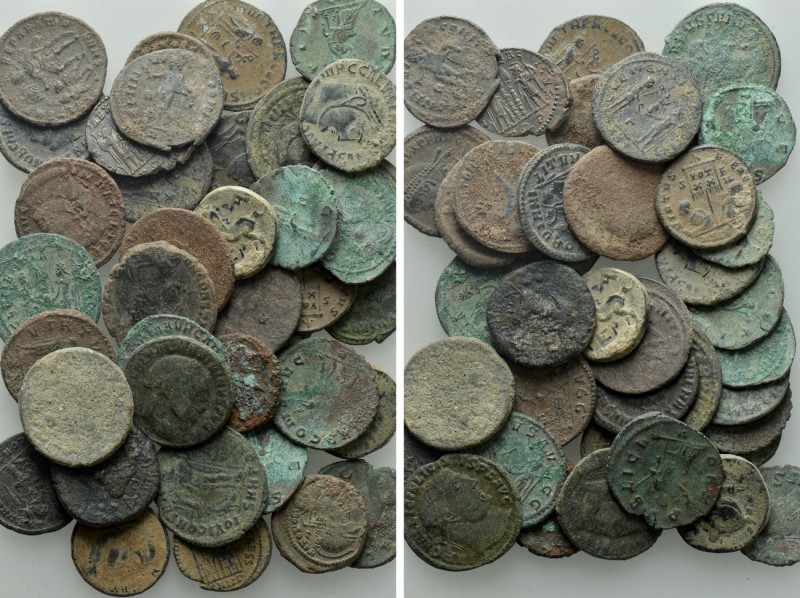 Circa 40 Ancient Coins; Mostly Roman. 

Obv: .
Rev: .

. 

Condition: See...