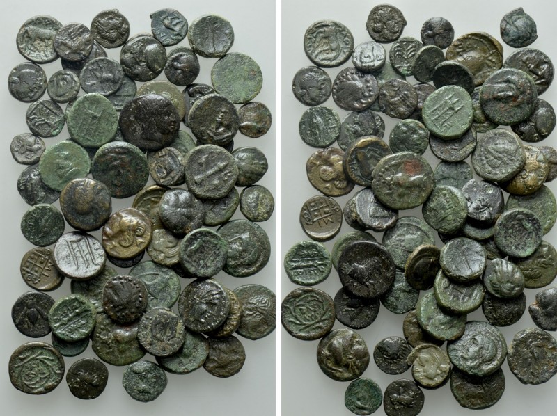 Circa 68 Greek Coins. 

Obv: .
Rev: .

. 

Condition: See picture.

Wei...