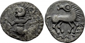 CENTRAL EUROPE. Ubii. West Germany. Quinar (60-45 BC). Anonymous. "Tanzendes Männlein" Type