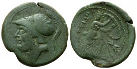 Bruttium. Brettii circa 208-203 BC. Double - Didrachm  Æ