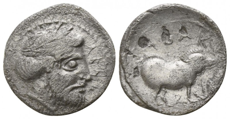 Sicily. Abakainon circa 420-400 BC.
Litra AR

11mm., 0,60g.

ABA[K]; laurea...