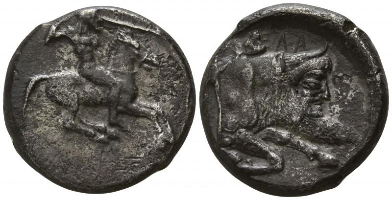 Sicily. Gela circa 490-480 BC.
Didrachm AR

19mm., 8,25g.

Nude horseman ga...