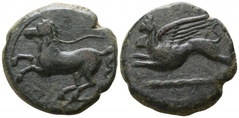 Sicily. Syracuse. Dionysios II 367-357 BC.
“Kainon” issue AE

20mm., 7,57g.
...