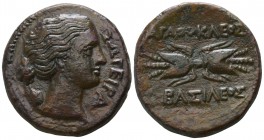 Sicily. Syracuse. Agathokles 317-289 BC. Struck circa 295 BC.. Litra Æ