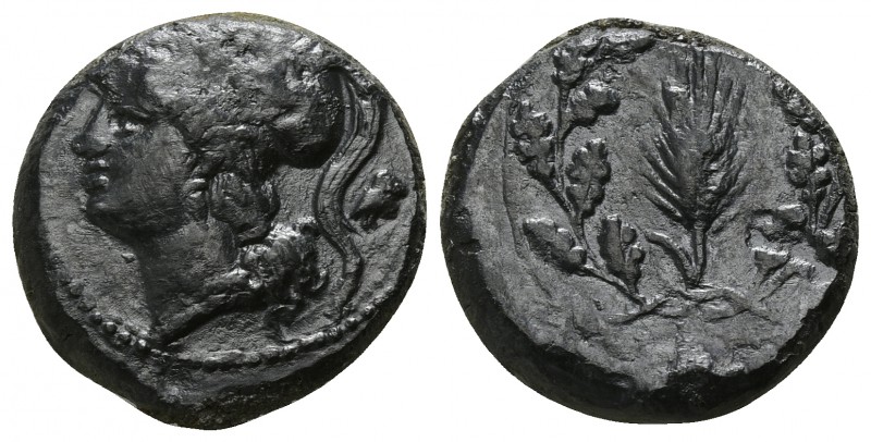 Sicily. Syracuse. Pyrrhos 278-276 BC.
Bronze Æ

16mm., 5,42g.

Head of Athe...