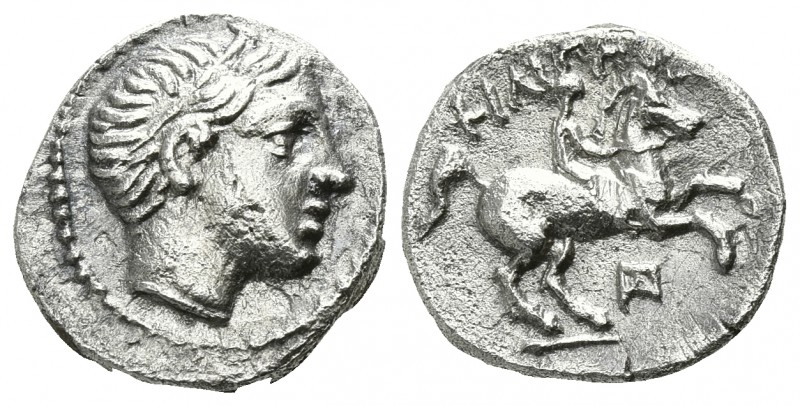 Kings of Macedon. Amphipolis. Philip II. 359-336 BC.
1/5 Tetradrachm AR

12mm...