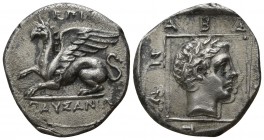Thrace. Abdera. Pausanias, magistrate  375-360 BC. Drachm AR